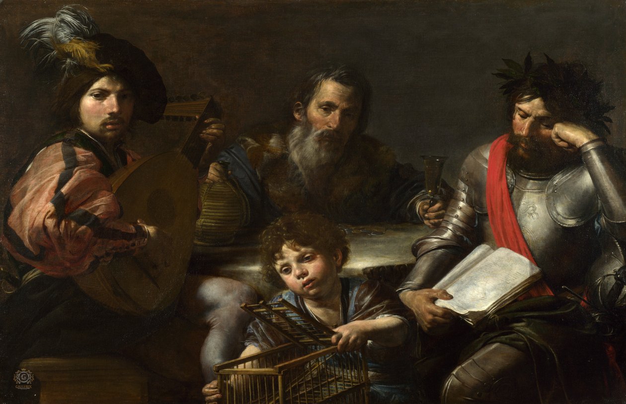 Cztery Wieki Człowieka, ok. 1626-7 autorstwa Valentin de Boulogne