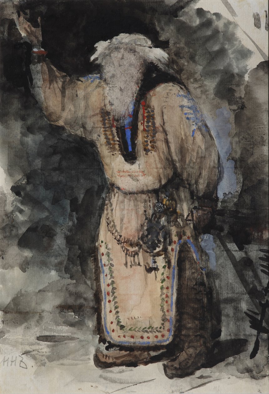 Projekt kostiumów do opery Rusłan i Ludmiła M. Glinki autorstwa Valentin Aleksandrovich Serov