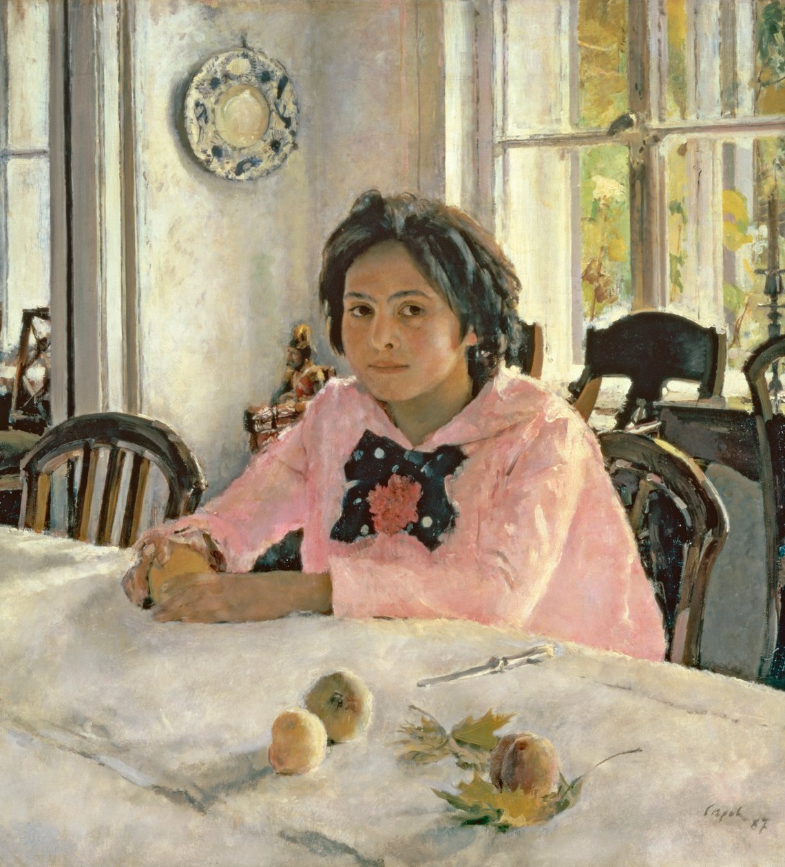 Dziewczyna z Brzoskwiniami autorstwa Valentin Aleksandrovich Serov