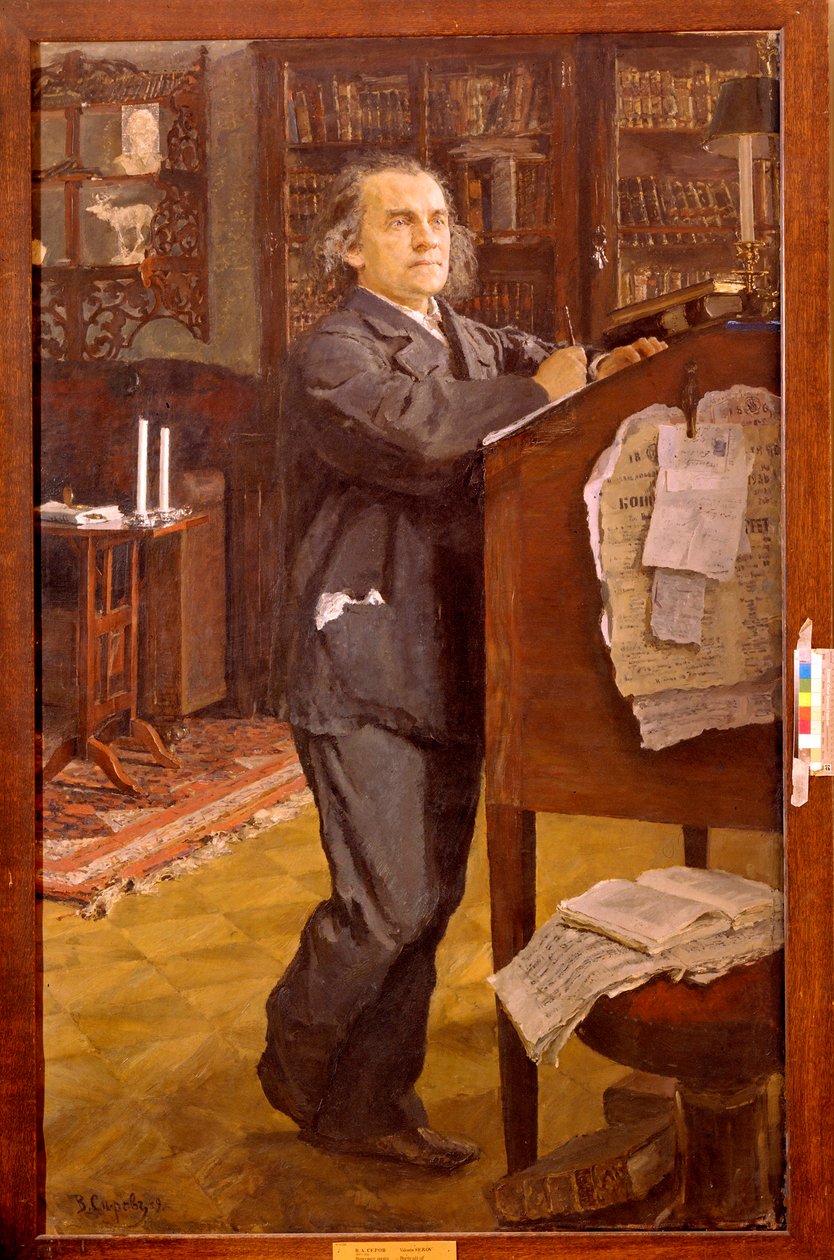 Portret kompozytora Aleksandra (Alexander) Sierow (1820-1871). Obraz Valentina Aleksandrowicza Sierowa (1865-1911), olej na płótnie autorstwa Valentin Aleksandrovich Serov