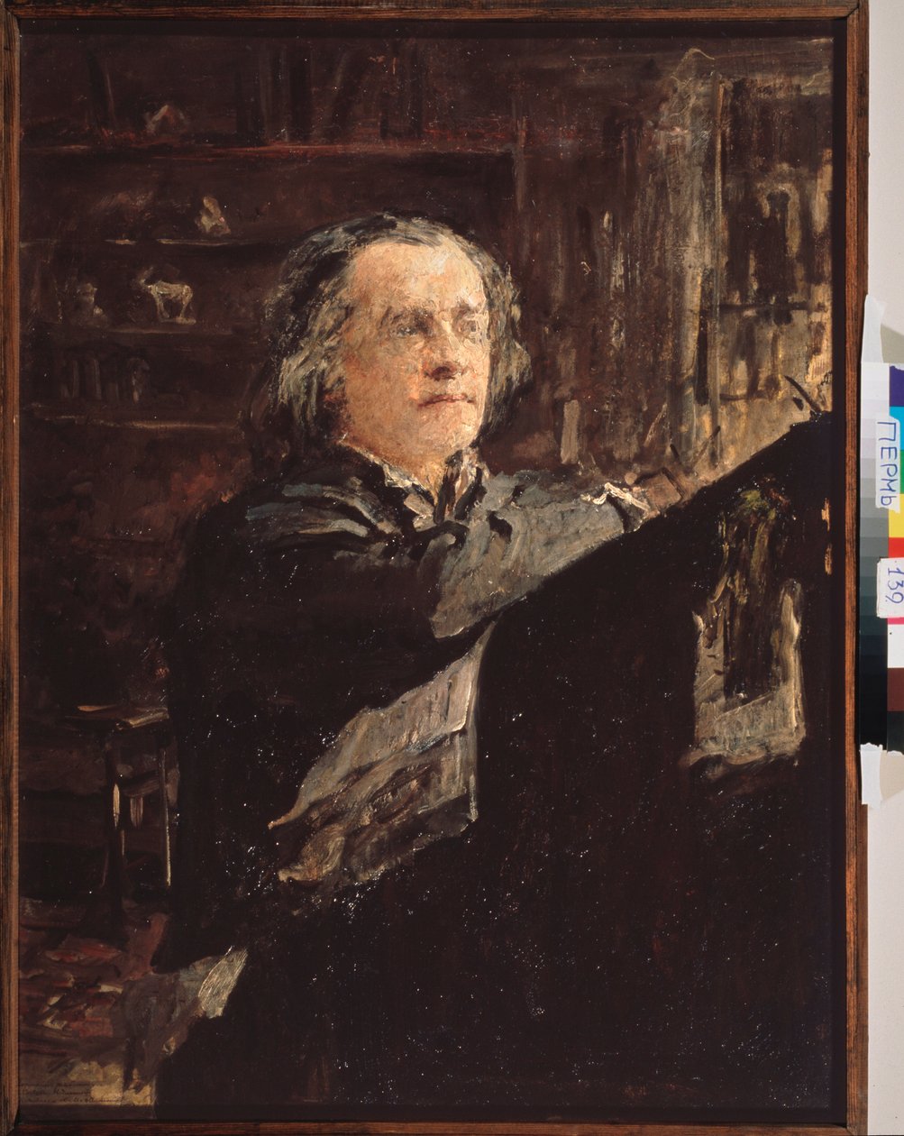 Portret rosyjskiego kompozytora Aleksandra Serowa (1820-1871). Obraz Valentina Aleksandrowicza Sierowa (1865-1911), olej na płótnie autorstwa Valentin Aleksandrovich Serov