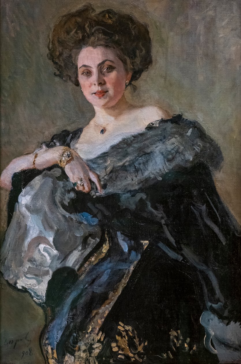 Portret Evdokii Siergiejewny Morozowej autorstwa Valentin Aleksandrovich Serov