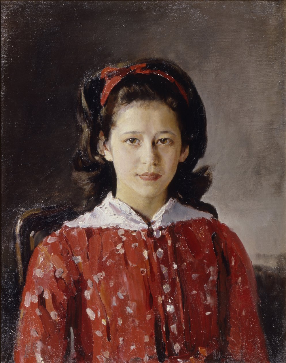 Portret Ludmiły Anatolijewnej Mamontowej 1874-1937, 1884 autorstwa Valentin Aleksandrovich Serov