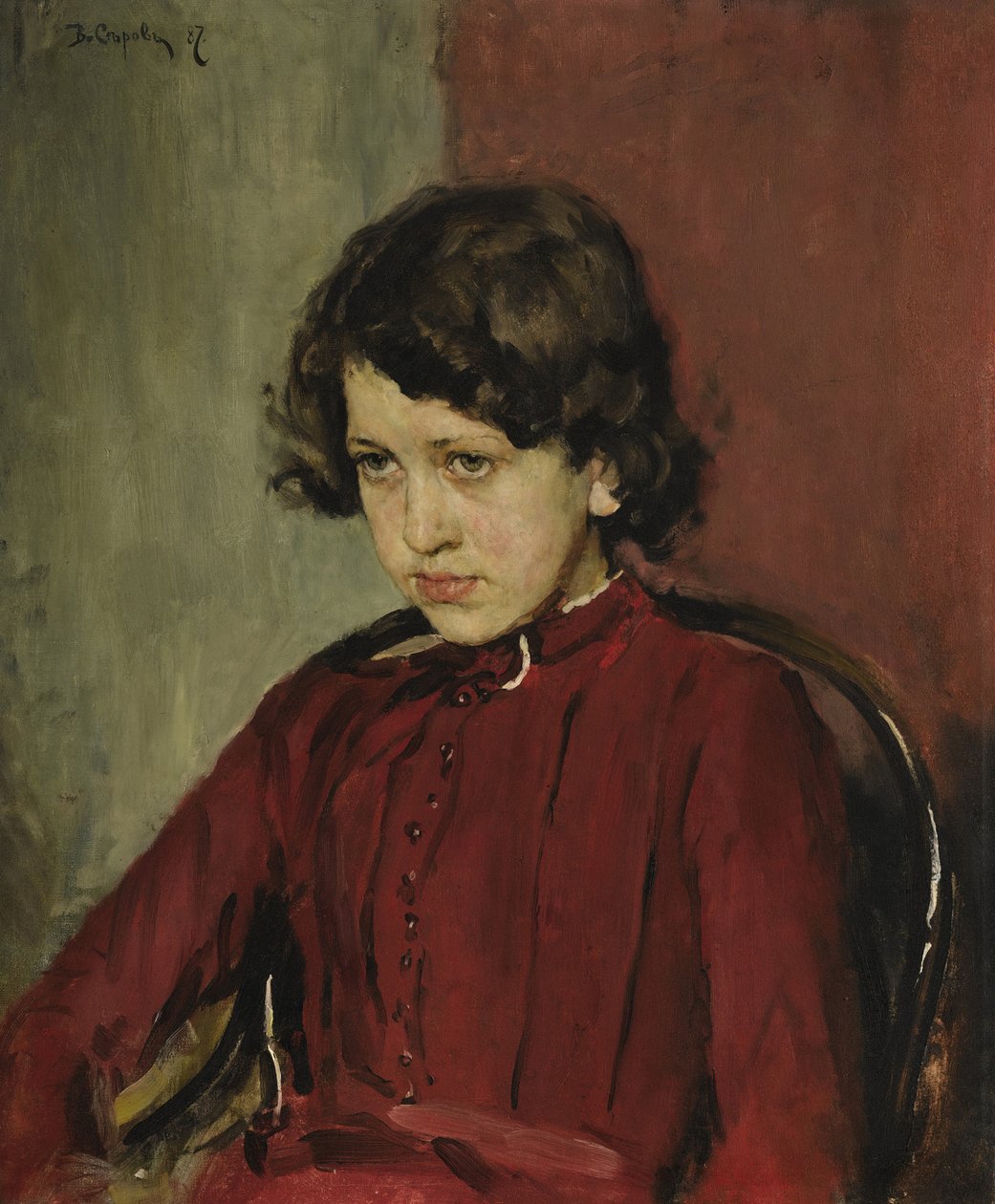Portret Praskovya Anatolyevna Mamontova, 1887 autorstwa Valentin Aleksandrovich Serov
