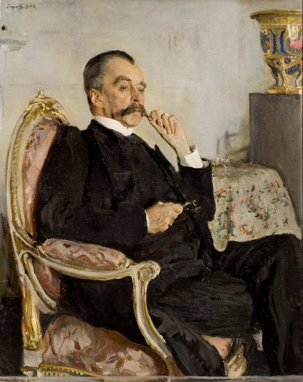 Portret księcia Włodzimierza Michajłowicza Golicyna 1847-1932, 1906. autorstwa Valentin Aleksandrovich Serov
