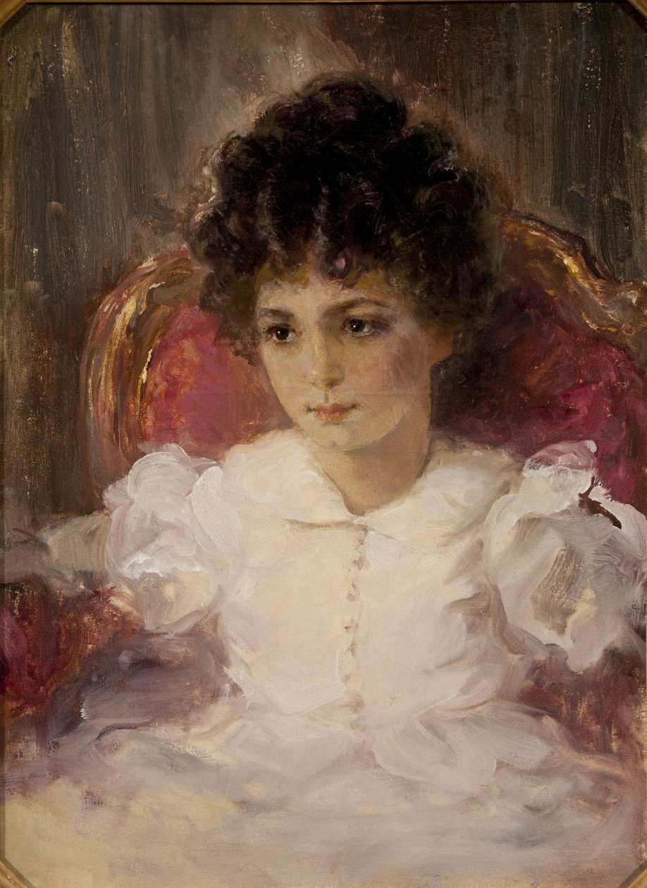 Portret Tatiany Siergiejewny Chochłowej z domu Botkina 1897-1985 jako dziecko autorstwa Valentin Aleksandrovich Serov