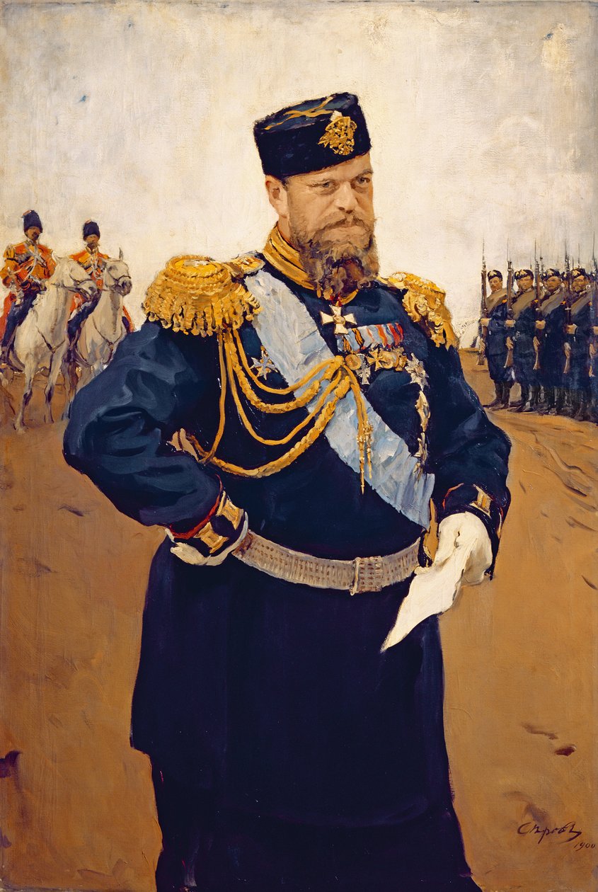 Portret cara Aleksandra III, 1900 autorstwa Valentin Aleksandrovich Serov