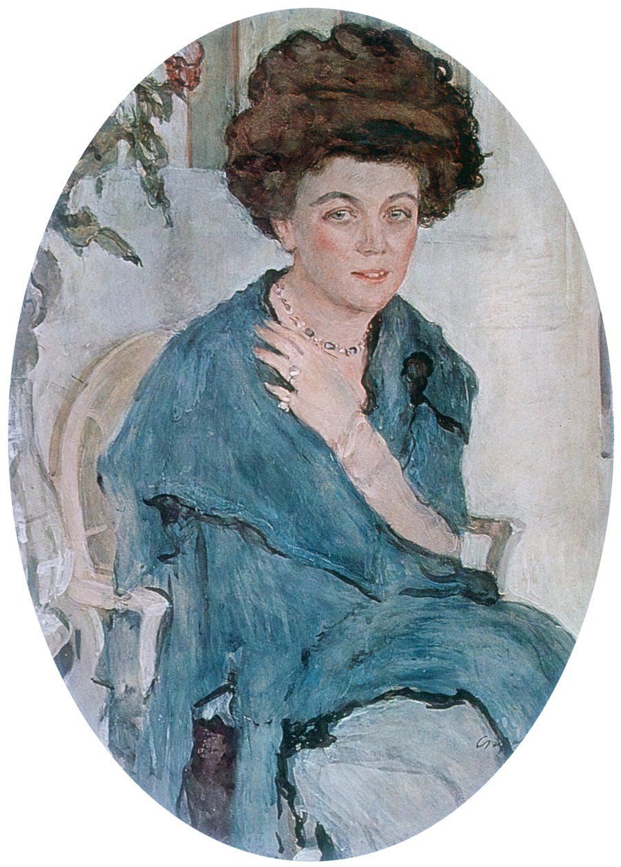 Portret OP Elena Oliwkowa, autorstwa Valentin Aleksandrovich Serov
