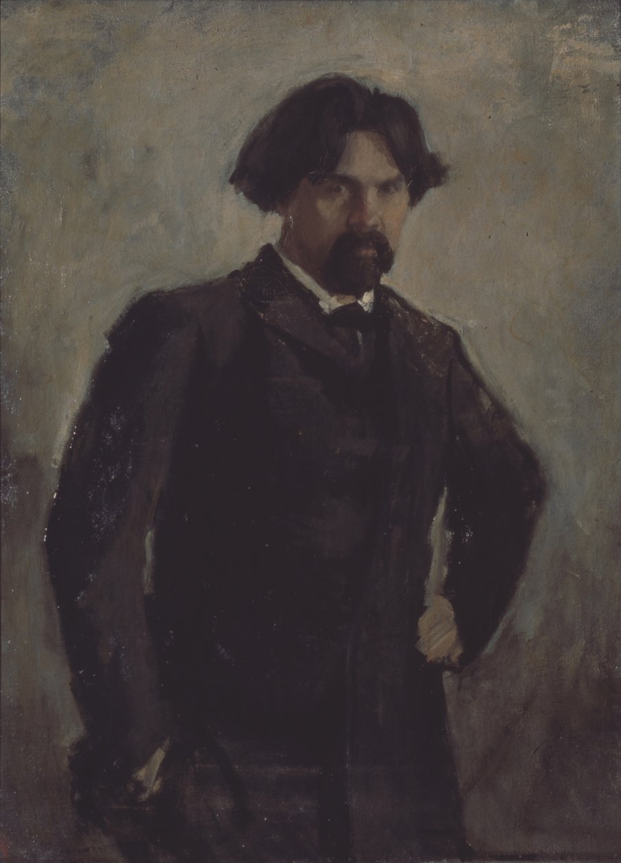 Portret artysty Wasilija Surikowa 1848-1916 autorstwa Valentin Aleksandrovich Serov