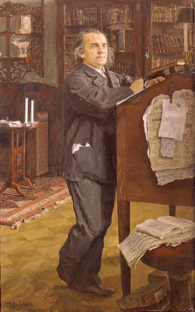 Portret kompozytora Aleksandra Sierowa 1820-1871, 1889 autorstwa Valentin Aleksandrovich Serov