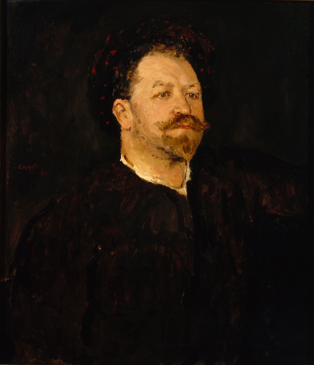 Portret śpiewaka operowego Francesco Tamagno 1850-1905, 1891-1892 autorstwa Valentin Aleksandrovich Serov