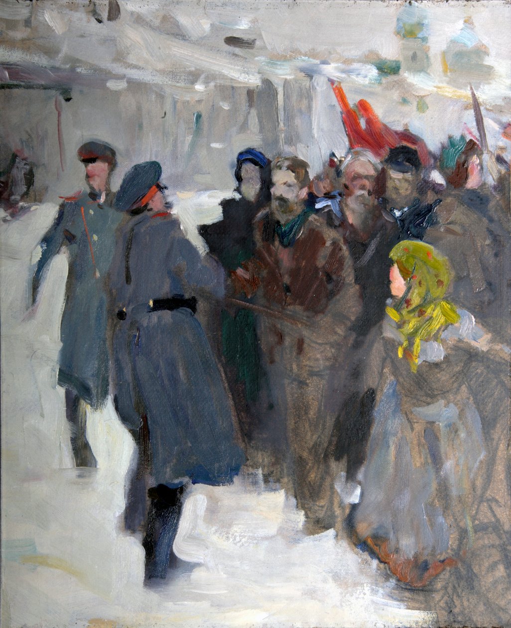 Demonstracja Rewolucyjna”, 1906. autorstwa Valentin Alexandrovich Serov