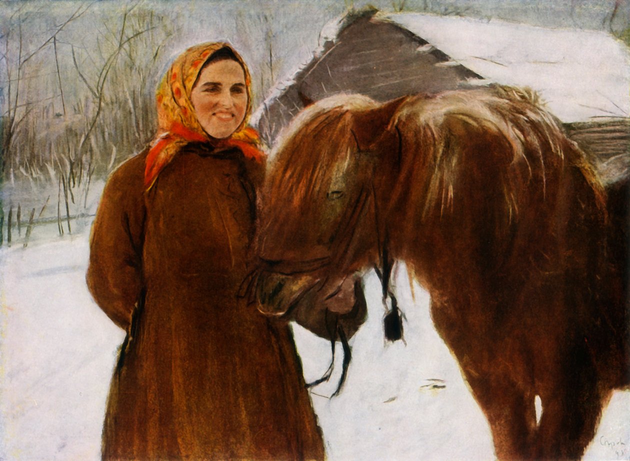 „Kobieta z koniem”, 1898, 1965. autorstwa Valentin Serov