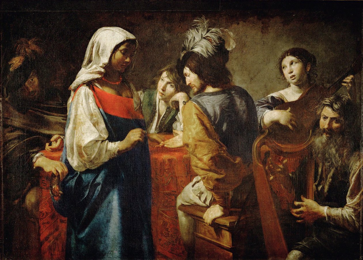 La diseuse de bonne aventure - Wróżka ... autorstwa Valentin de Boulogne