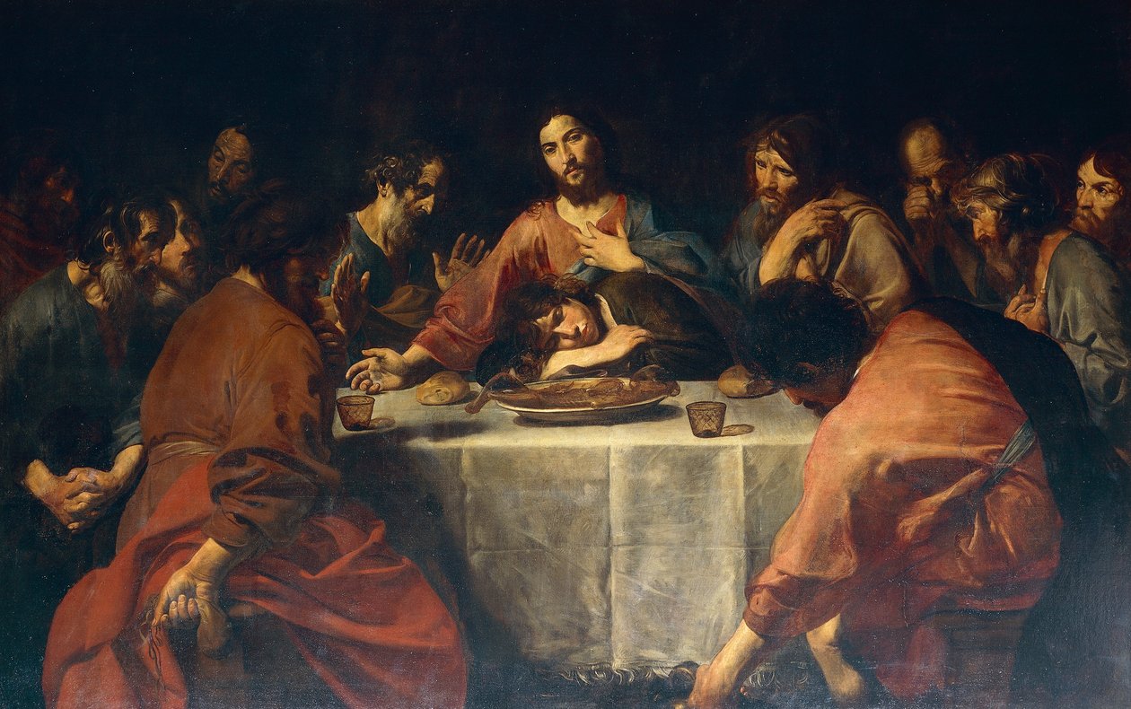Ostatnia Wieczerza autorstwa Valentin de Boulogne