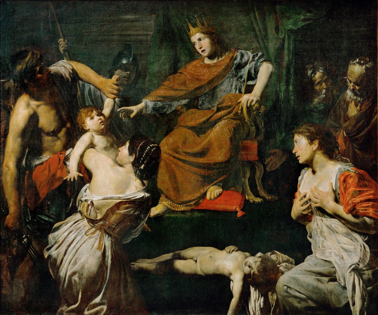 Le jugement de Salomon - Wyrok Salomona ... autorstwa Valentin de Boulogne
