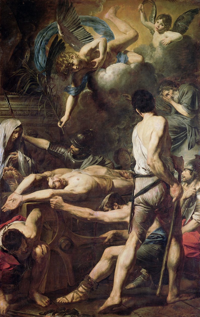 Męczeństwo św. Procesa i św. Martiniana autorstwa Valentin de Boulogne