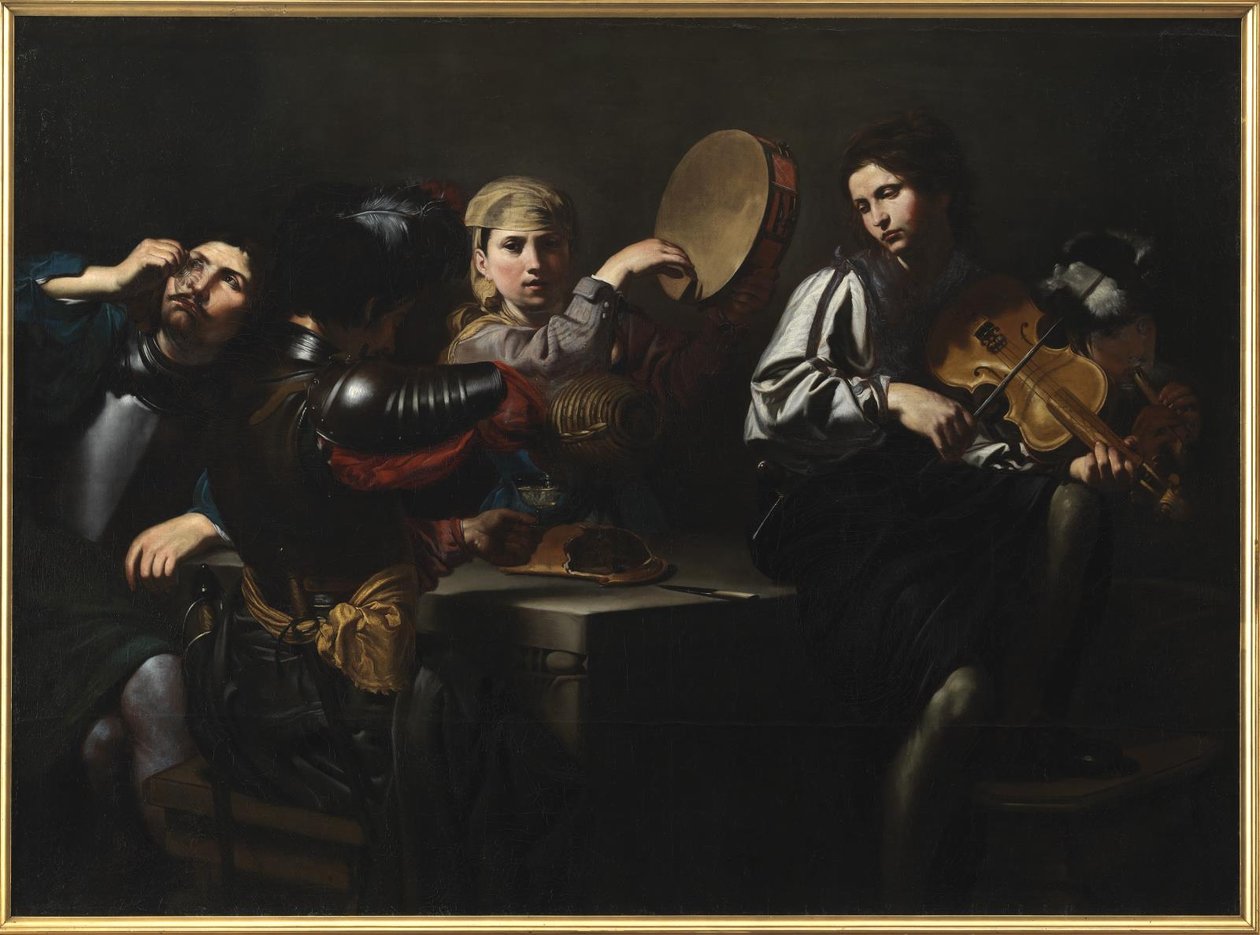 Muzycy i żołnierze autorstwa Valentin de Boulogne