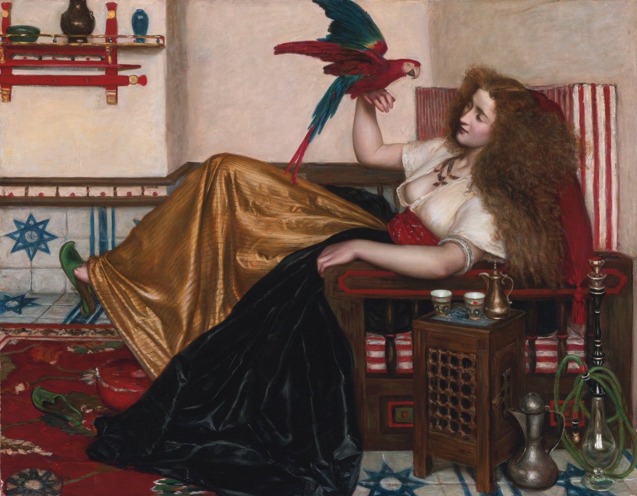 Pani Tooti-Nameh lub Legenda papugi autorstwa Valentine Cameron Prinsep