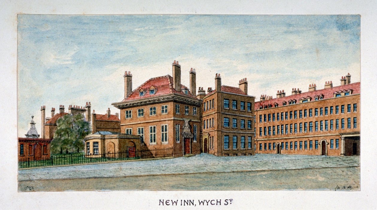 Widok na New Inn na Wych Street, Westminster, Londyn, c1800 autorstwa Valentine Davis