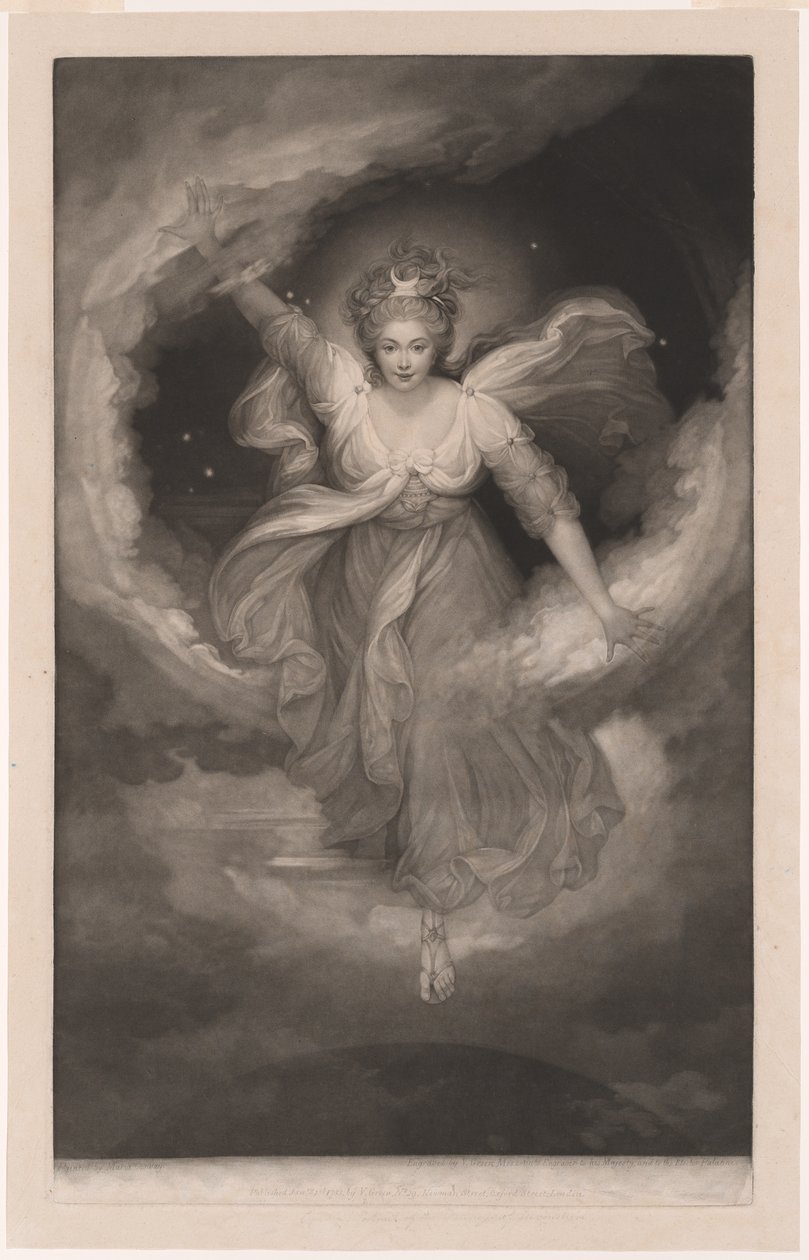 Georgiana księżna Devonshire, portret jako Cynthia z "The Faerie Queen" Spensera autorstwa Valentine Green