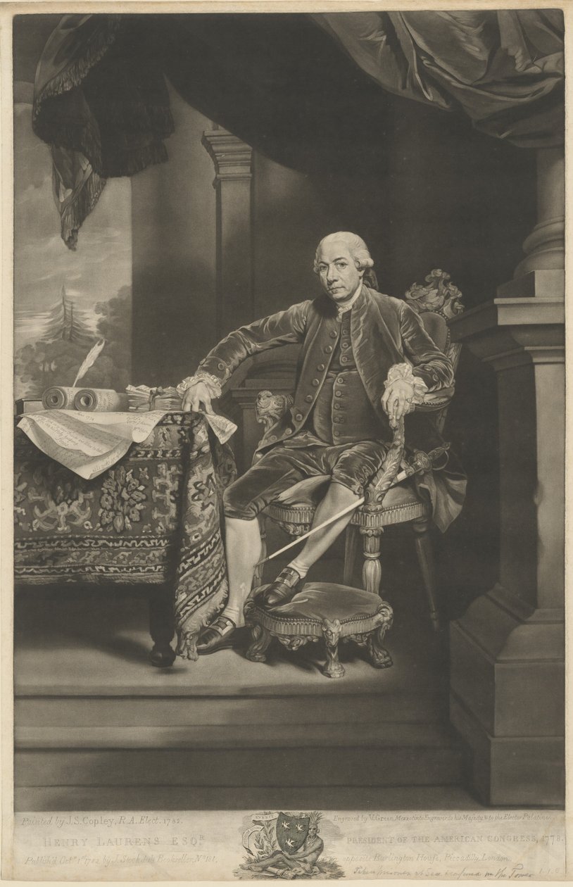 Henry Laurens, 1782. autorstwa Valentine Green
