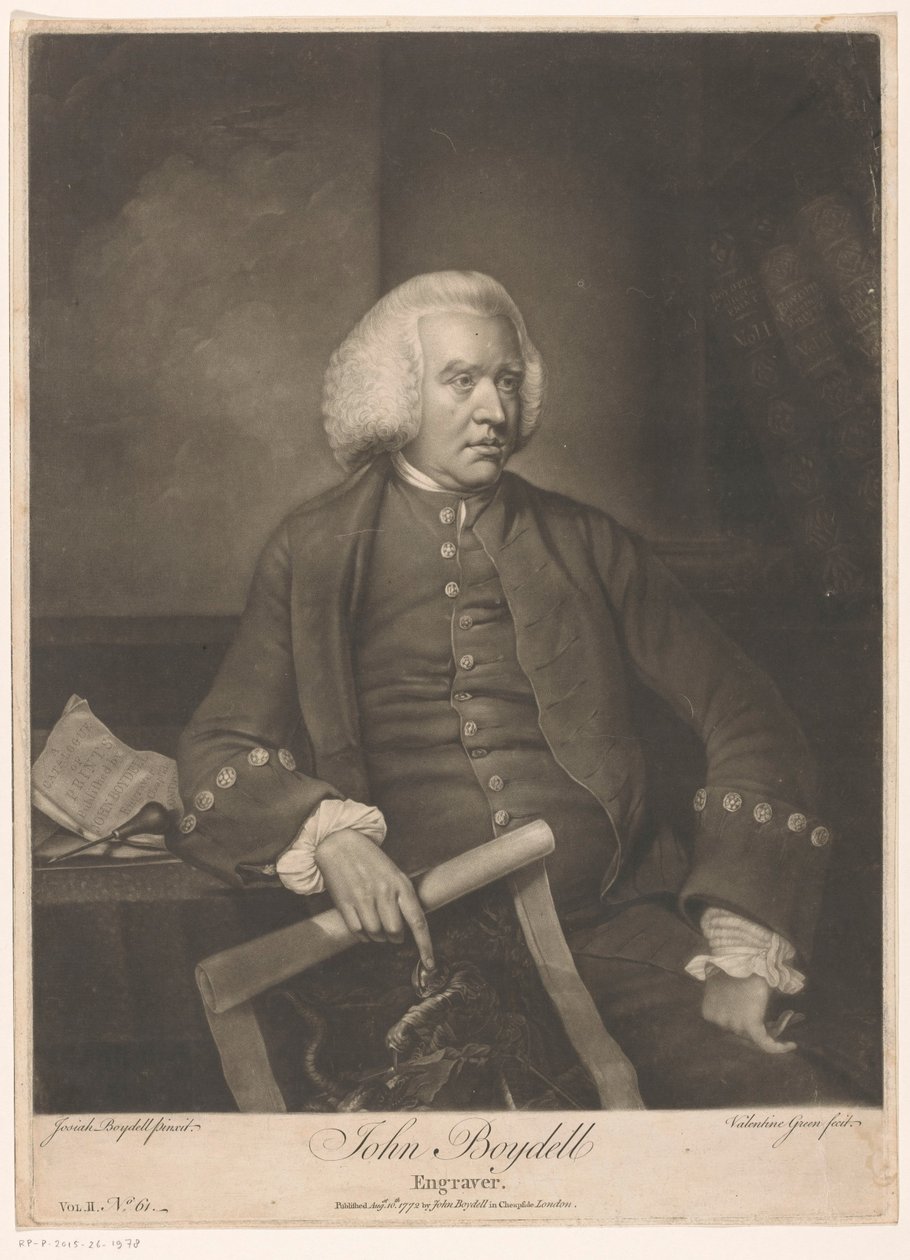 Portret van Johna Boydella John Boydell (tytuł na obiekcie) autorstwa Valentine Green