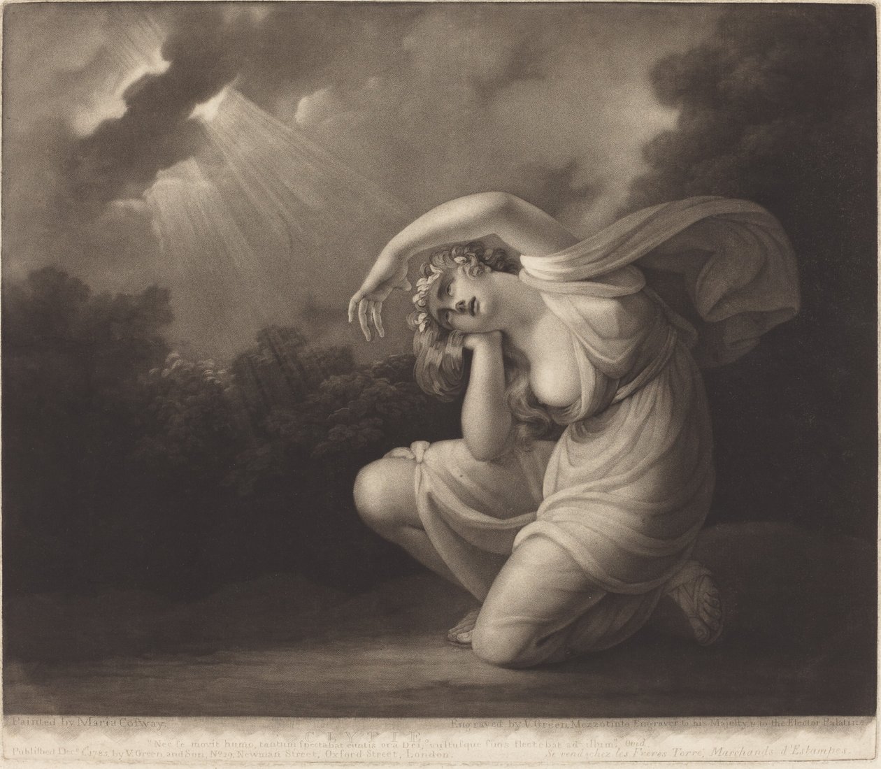 Clytie autorstwa Valentine Green after Maria Cosway