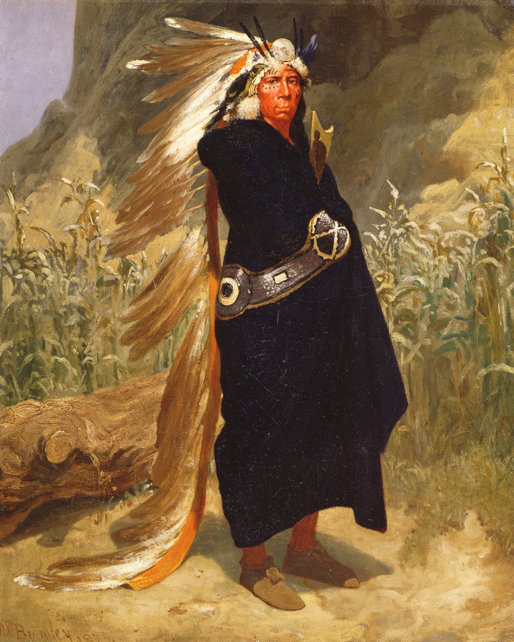 Portret wodza Indii, 1875 autorstwa Valentine Walter Lewis Bromley