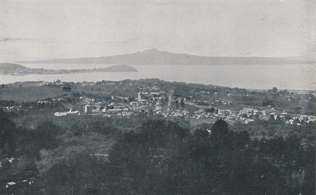 Port w Auckland, 1924 autorstwa Valentine and Sons Ltd