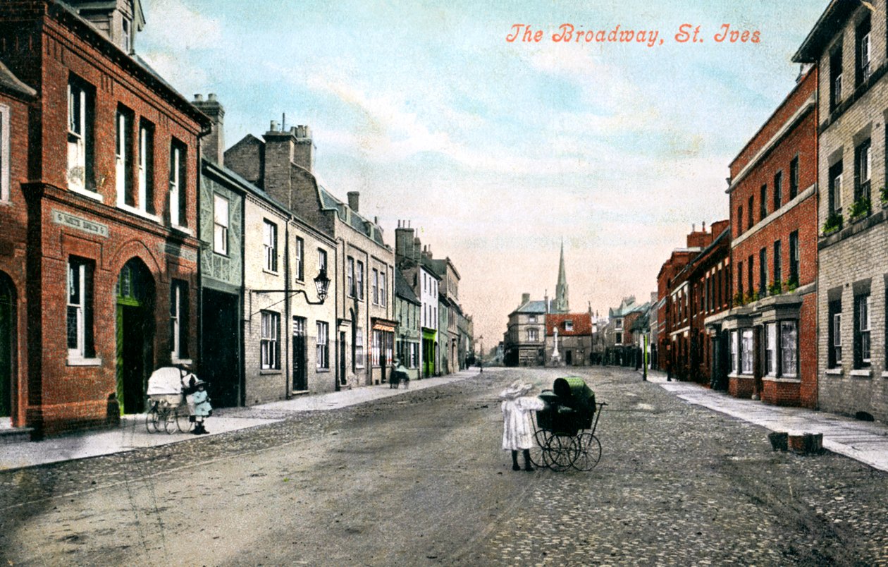 Broadway, St Ives, Cambridgeshire, początek XX wieku. autorstwa Valentine and Sons Ltd