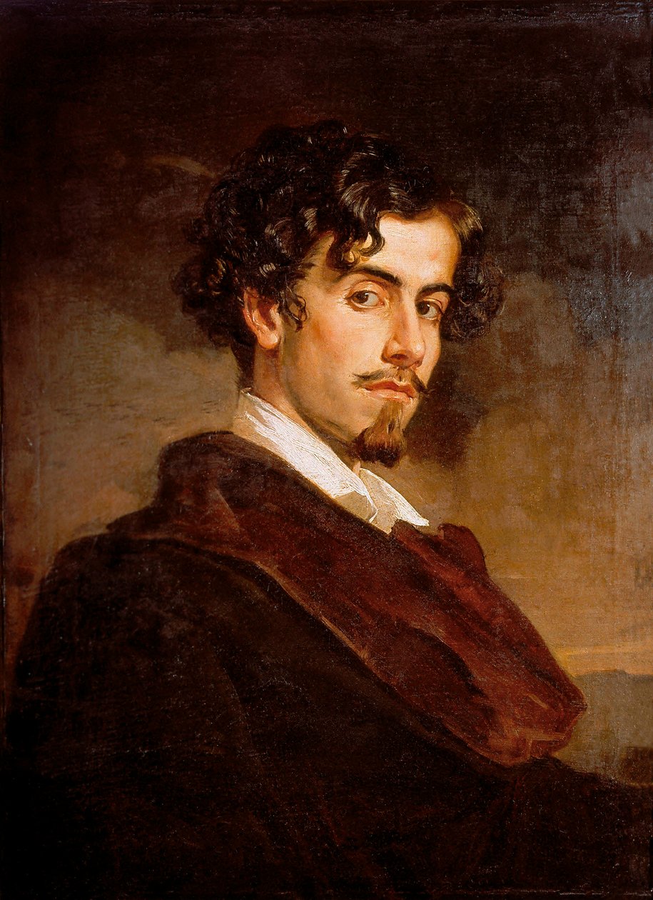 Portret Gustavo Adolfo Becquera, hiszpańskiego pisarza (1836-1870) autorstwa Valeriano Domínguez Bécquer