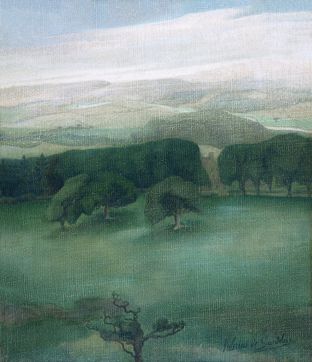 Góry w Cardiganshire autorstwa Valerius de Saedeleer