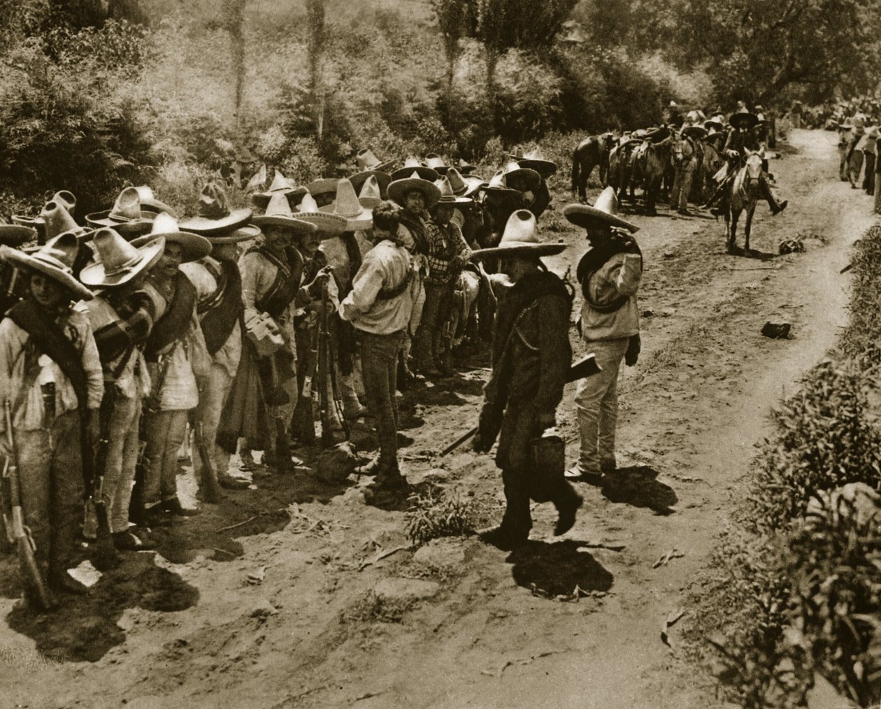 Zapatyści, ok. 1914 (bw zdjęcie) autorstwa Vargas