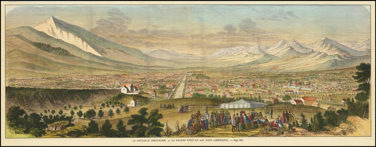 1863 widok na Salt Lake City autorstwa Various