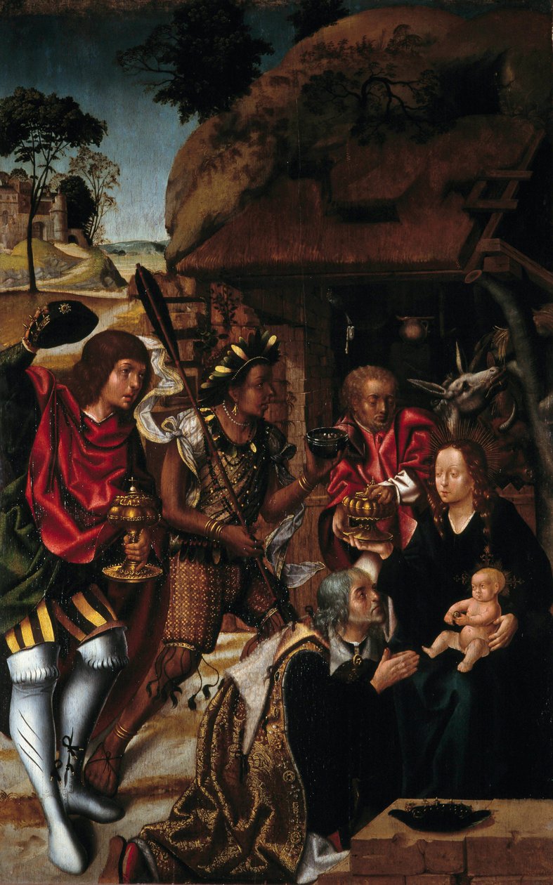 Adoracja Trzech Króli - portugalski obraz Vasco Fernandesa (Grao Vasco) (v1480-v1543) autorstwa Vasco (c.1475 c.1542) Fernandes