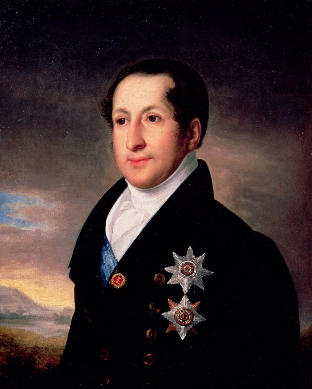 Portret księcia Siergieja Golicyna (1774-1859), po 1828 autorstwa Vasili Andreevich Tropinin