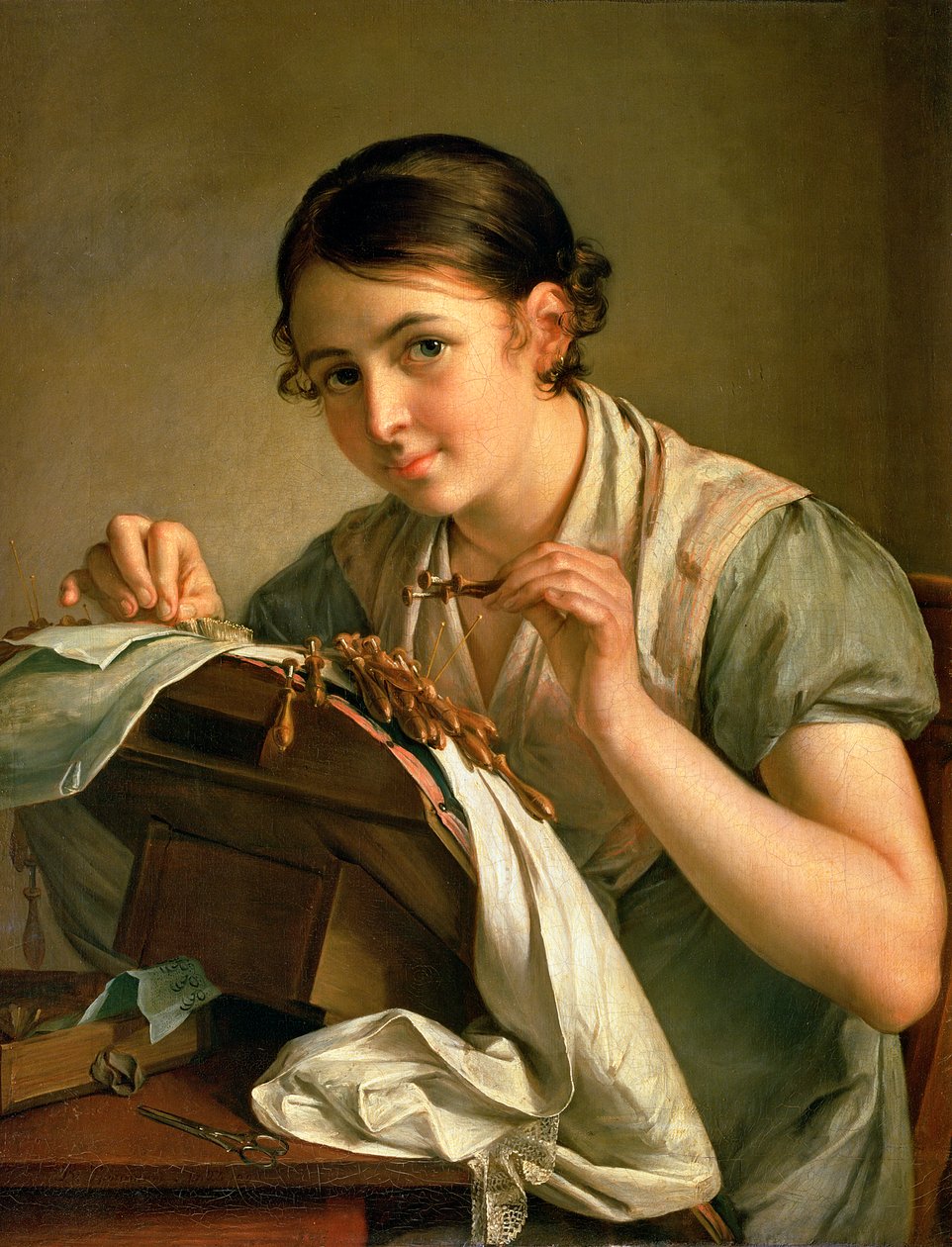 Koronkarz, 1823 autorstwa Vasili Andreevich Tropinin