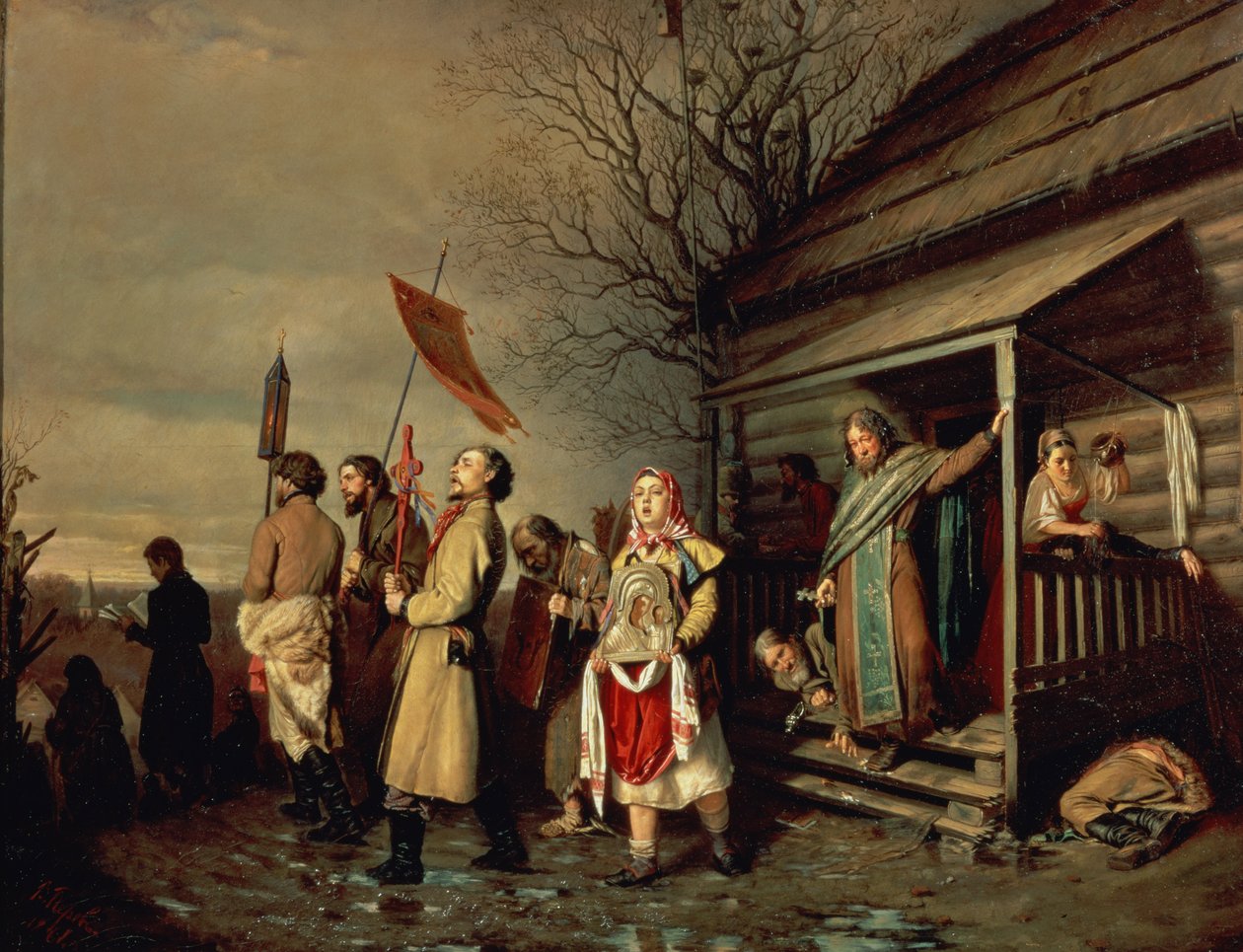 Procesja Wielkanocna, 1861 autorstwa Vasili Grigorevich Perov