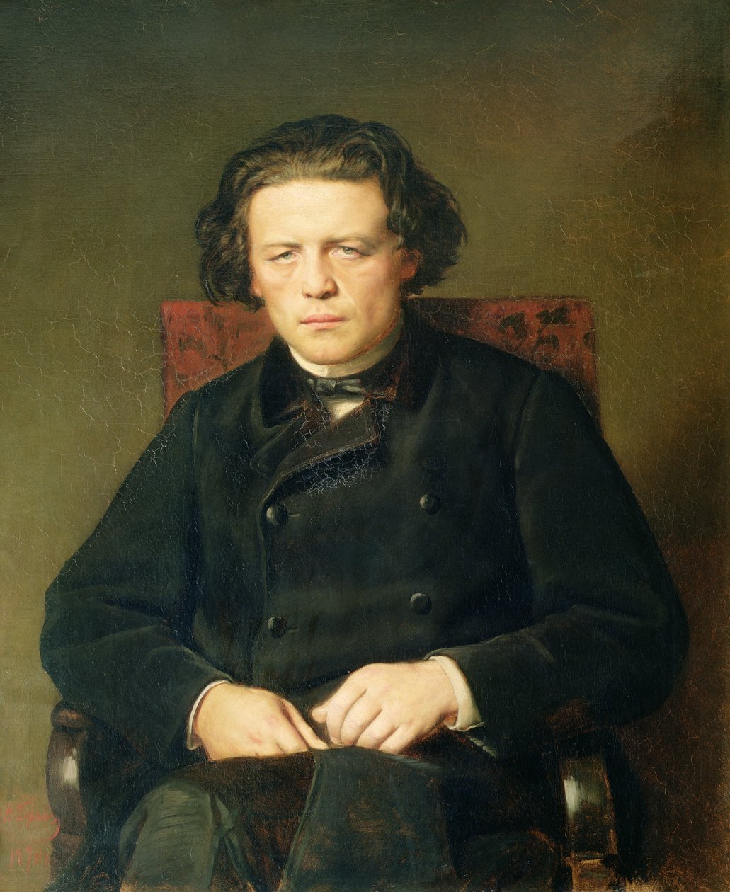 Portret Antona Rubinsteina (1829-94) 1870 autorstwa Vasili Grigorevich Perov