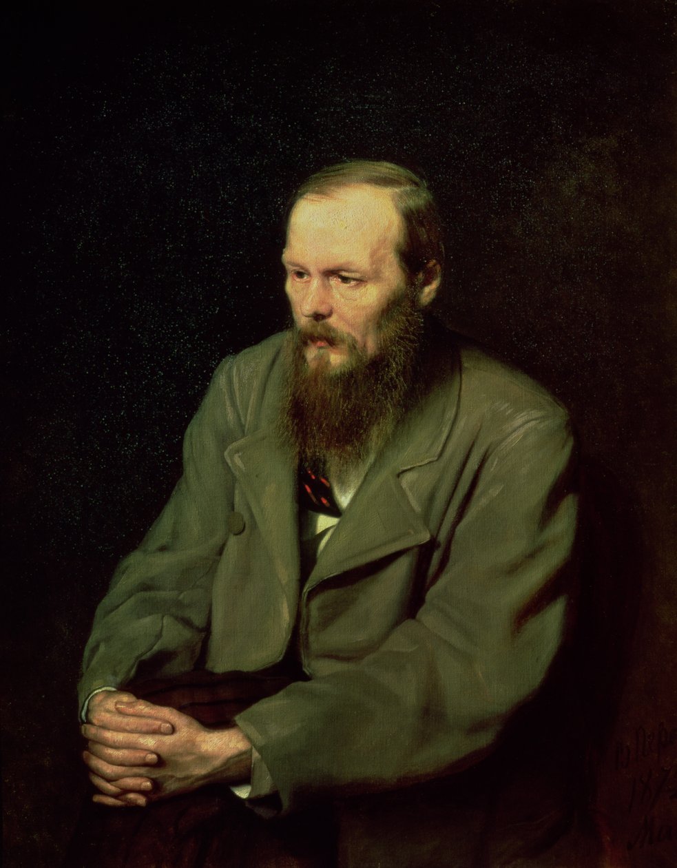 Portret Fiodora Dostojewskiego (1821-81) 1872 autorstwa Vasili Grigorevich Perov