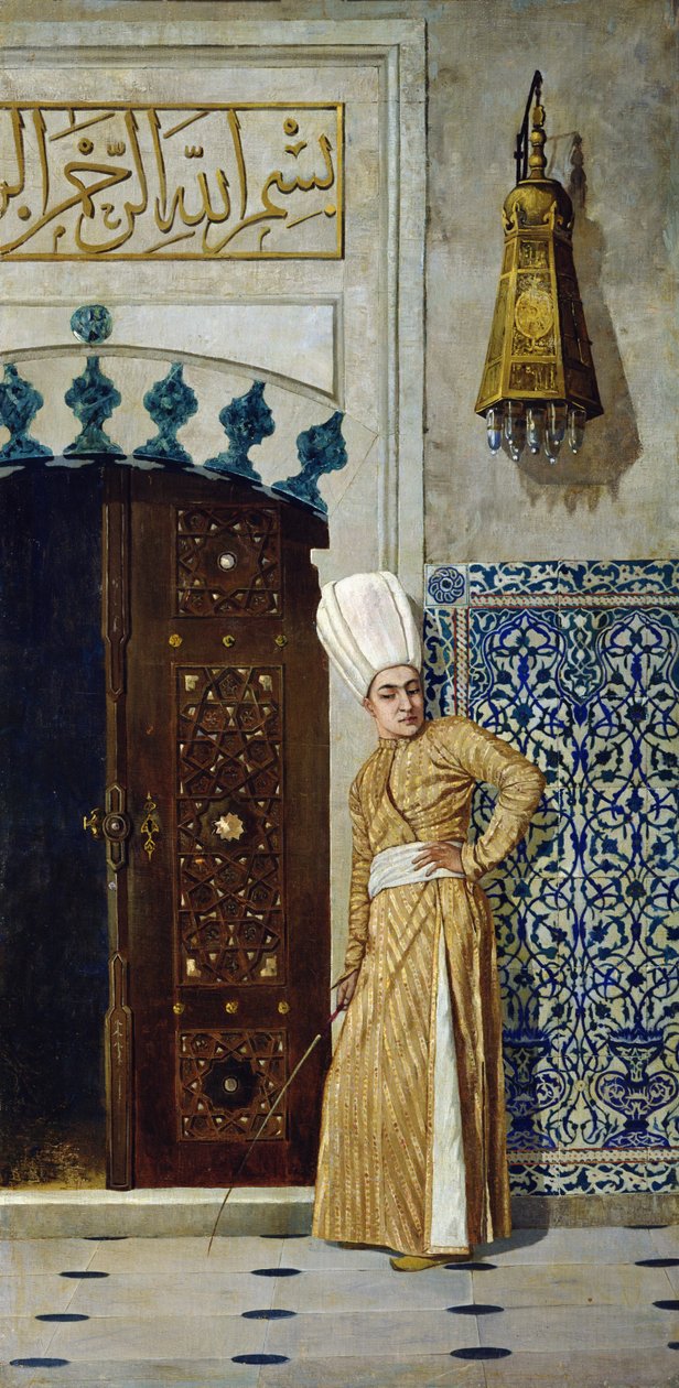 Eunuch przed drzwiami haremu autorstwa Vasili Vasilievich Vereshchagin