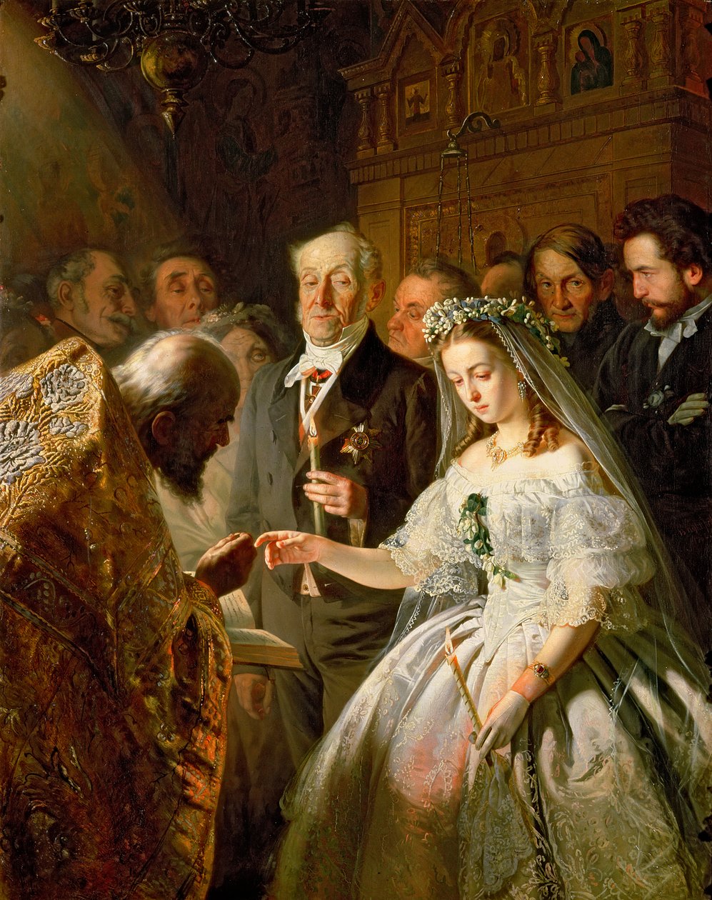 Nierówne małżeństwo, 1862 autorstwa Vasili Vladimirovits Pukirev