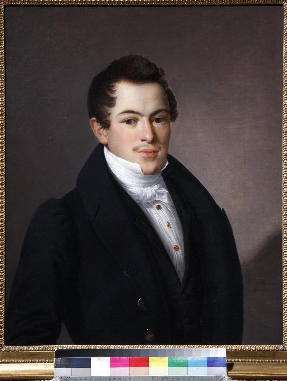 Portret N.P. Naumov (Naumov) - Wasilij Andriejewicz Tropinin (1776-1857). olej na płótnie autorstwa Vasili Andreevich Tropinin