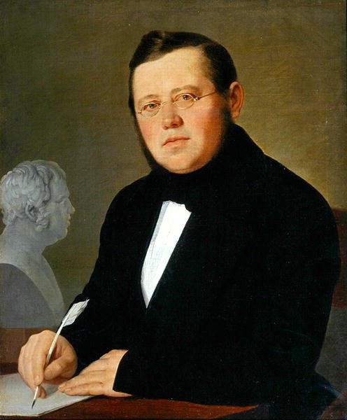 Portret autora Michaila Sagoskina autorstwa Vasili Andreevich Tropinin