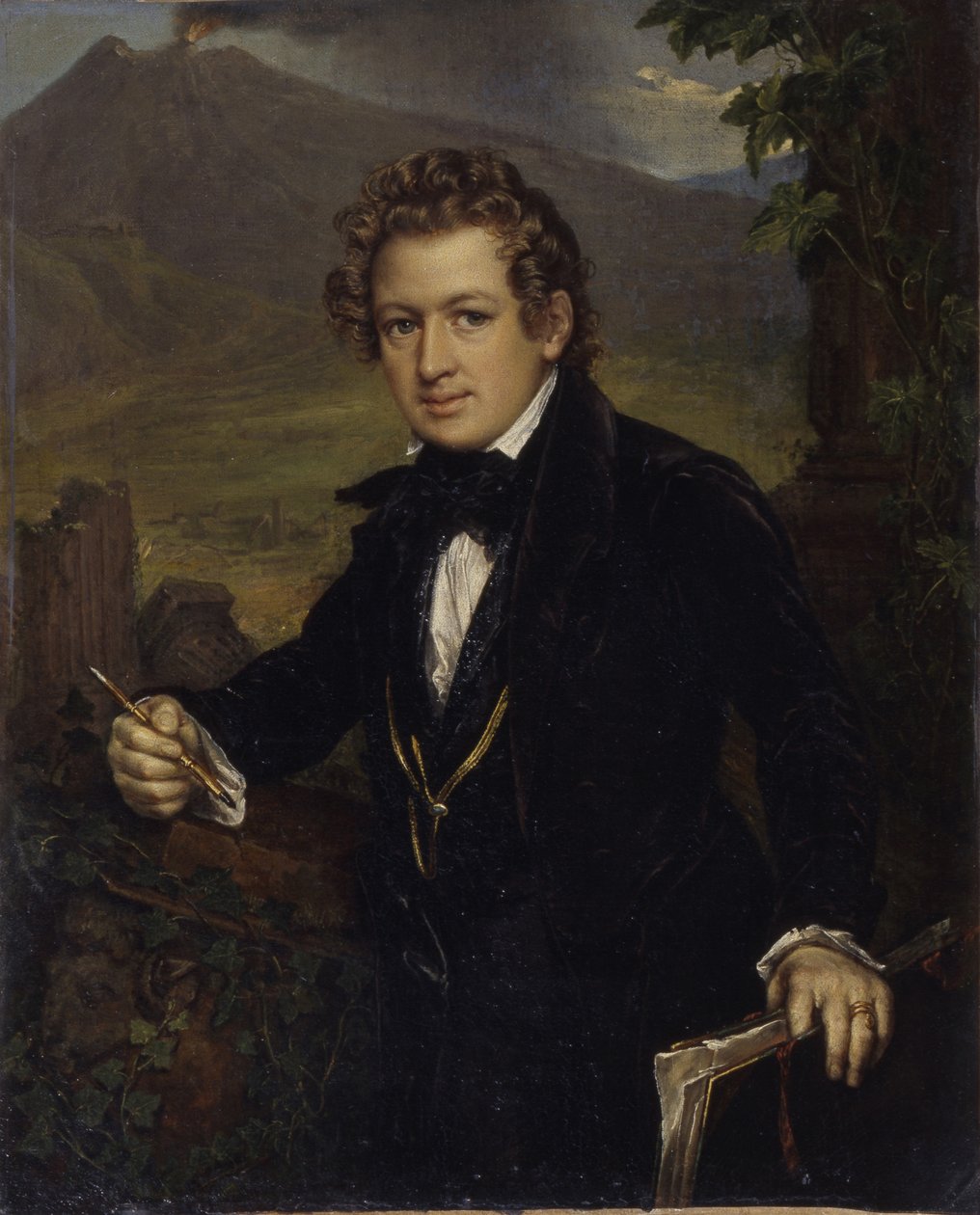 Portret malarza Karla Pawłowicza Bryulłowa 1799-1852, 1836 autorstwa Vasili Andreevich Tropinin