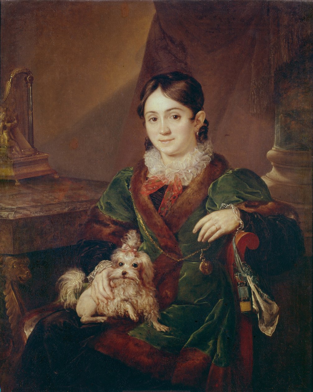 Portret hrabiny Natalii Andreevny Oboleńskiej, 1833 autorstwa Vasili Andreevich Tropinin