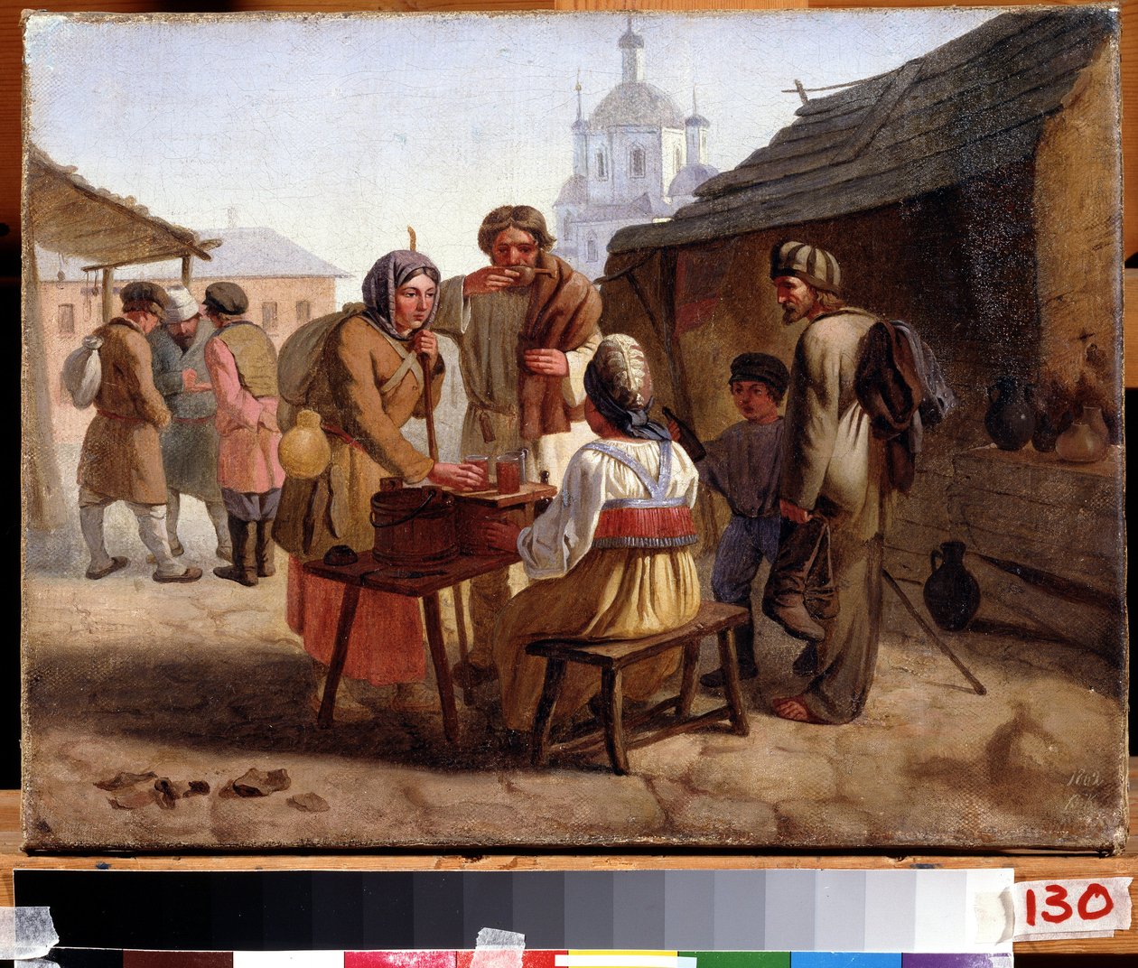 „Podróżny sprzedawca kwasu chlebowego” Kwas (lub kwass) to napój podobny do piwa, popularny w Rosji i krajach wschodnich. Obraz Wasilija Jefimowicza (1839-?) 1862 Państwowe Muzeum Sztuki Republiki Czuwaskiej, Czeboksary autorstwa Vasili Efimovich Kallistov