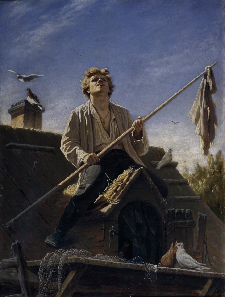 Hodowca gołębi, 1874 autorstwa Vasili Grigorevich Perov