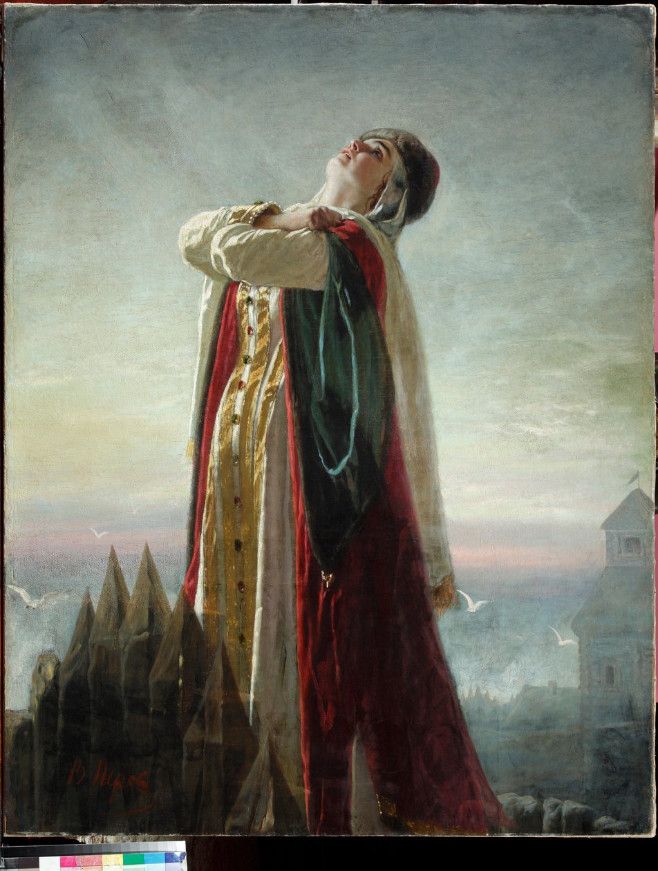 „La lamente de Jaroslavna” (Lament Jarosławny) Ilustracja do opery „Książę Igor” Aleksandra Borodina Obraz Wasilija Pierowa (1834-1882) autorstwa Vasili Grigorevich Perov